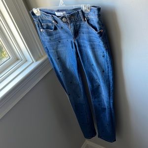 Loft Polka Dot Modern Skinny Jeans